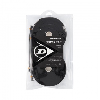 Dunlop Overgrip Super Tac 0.5mm - extrem griffig, feuchtigkeitsabsorbierend - schwarz - 30 Stück Beutel
